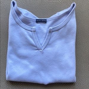 Brandy Melville Notched Crop T-Shirt